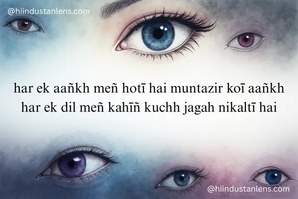2 Line Shayari On Eyes In English